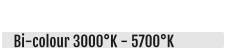 Bi-colour 3000°K - 5700°K  HPLED II T