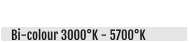 Bi-colour 3000°K - 5700°K  HPLED II T